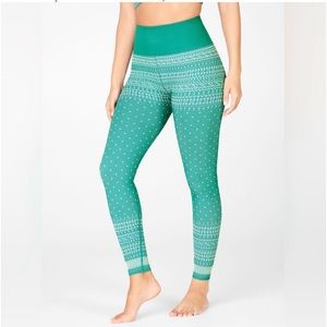 Fabletics Dark Jade High-Waisted Fair Isle
Leggings